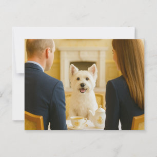 Westie heeft Royal Tea Briefkaart