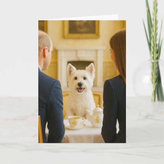Westie heeft Royal Tea Wenskaart Kaart (Voorkant)