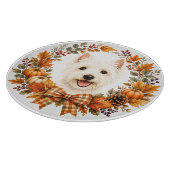 Westie-herfstkrans Snijplank (Hoek)