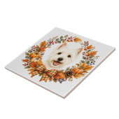 Westie-herfstkrans Tegeltje (Zijkant)