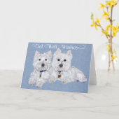 Westie herstelkaart kaart (Gele Bloem)