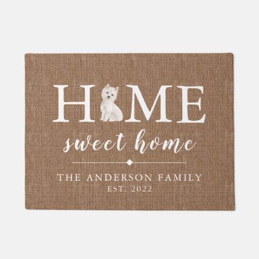 Westie Home Sweet Home Doormat Deurmat (Voorkant)