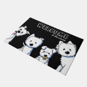 Westie Home Zwarte Deurmat (Schuin)