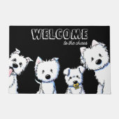 Westie Home Zwarte Deurmat (Voorkant)