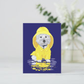 Westie-hond aprilbuien briefkaart (Staand voorkant)