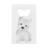 Westie hond creditkaart flessenopener (Achterkant)