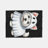 Westie Hond Halloween Kostuum Ghost West Terrier Fleece Deken (Voorkant (Horizontaal))