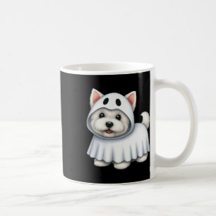 Westie Hond Halloween Kostuum Ghost West Terrier Koffiemok