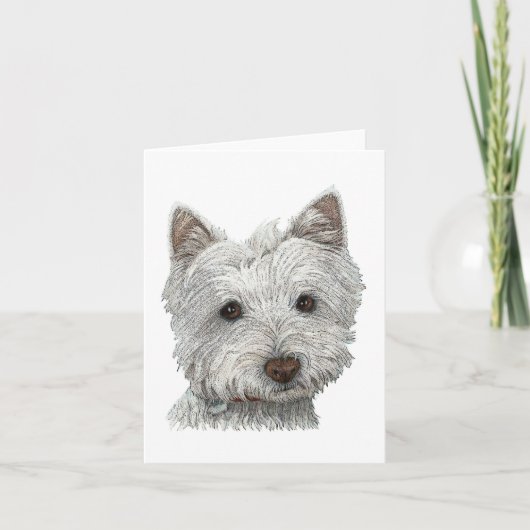 Westie hond kaart (Voorkant)