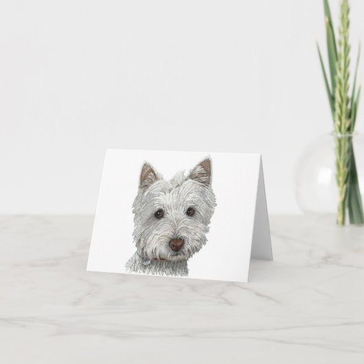 Westie hond kaart (Voorkant)