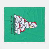 Westie-hond Kerstboom Fleece Deken (Voorkant (Horizontaal))