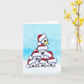 Westie-hond Kerstboom Kaart (Gele Bloem)