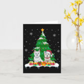 Westie Hond Kerstboom Lights Santa Reindeer Xm Kaart (Gele Bloem)