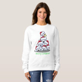 Westie-hond Kerstboom T-shirt (Voorkant volledig)