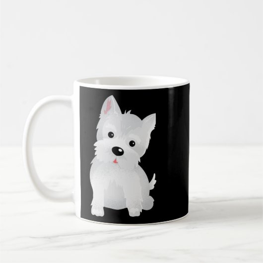 Westie hond koffiemok (Links)