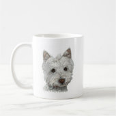 Westie hond koffiemok (Links)