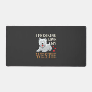 Westie-hond liefde typografie bureaumat