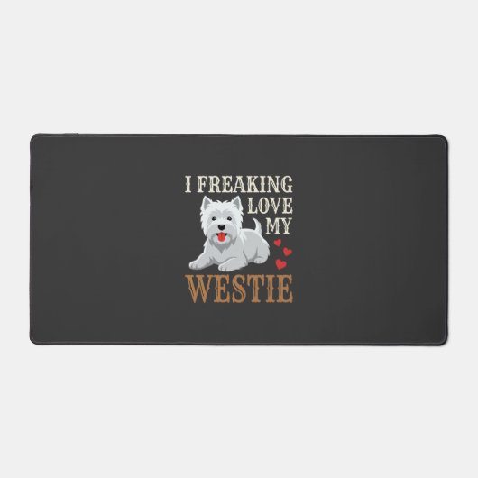 Westie-hond liefde typografie bureaumat (Voorkant)