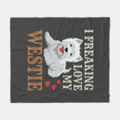 Westie-hond liefde typografie fleece deken (Voorkant (Horizontaal))