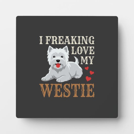 Westie-hond liefde typografie fotoplaat (Voorkant)
