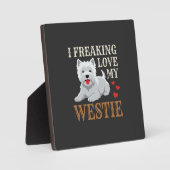Westie-hond liefde typografie fotoplaat (Voorkant)