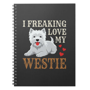 Westie-hond liefde typografie notitieboek