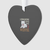 Westie-hond liefde typografie ornament (voorkant)