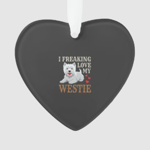 Westie-hond liefde typografie ornament