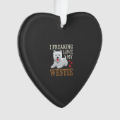 Westie-hond liefde typografie ornament (voorkant)