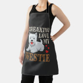 Westie-hond liefde typografie schort (Insitu)