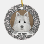 Westie-hond Loving Memory-ornament Keramisch Ornament (Voorkant)