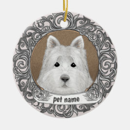Westie-hond Loving Memory-ornament Keramisch Ornament