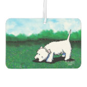 Westie hond luchtverfrisser (Achterkant)