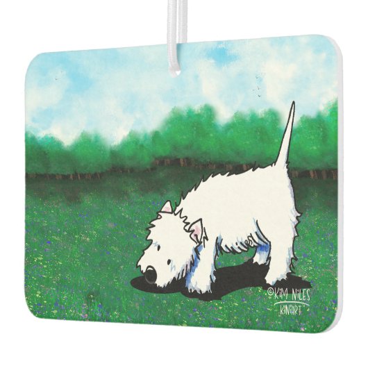 Westie hond luchtverfrisser (Links)