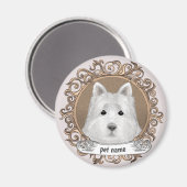 Westie hond magneet (Voorkant / Achterkant)