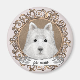 Westie hond magneet