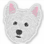 Westie-hond-moeder mok - West Highland Terrier Sticker (Voorkant)