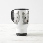 Westie hond reisbeker (Voorkant links)
