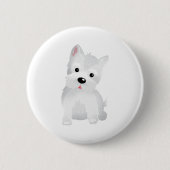 Westie hond ronde button 5,7 cm (Voorkant)