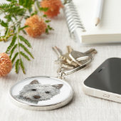 Westie hond sleutelhanger (Zijkant)