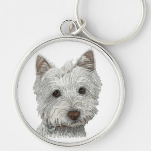 Westie hond sleutelhanger