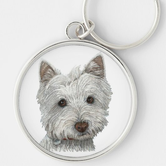 Westie hond sleutelhanger (Voorkant)