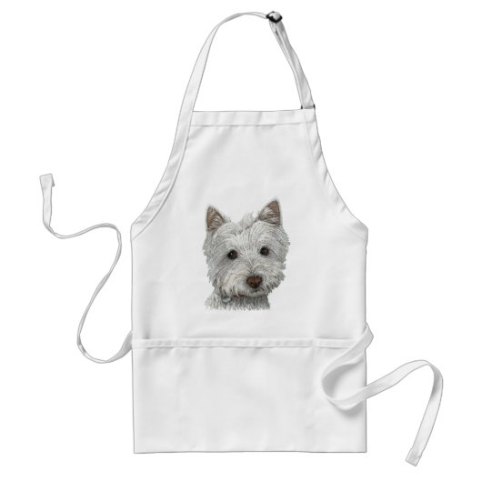 Westie hond standaard schort (Voorkant)