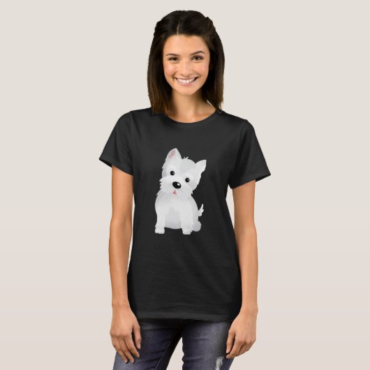 Westie hond t-shirt (Voorkant volledig)