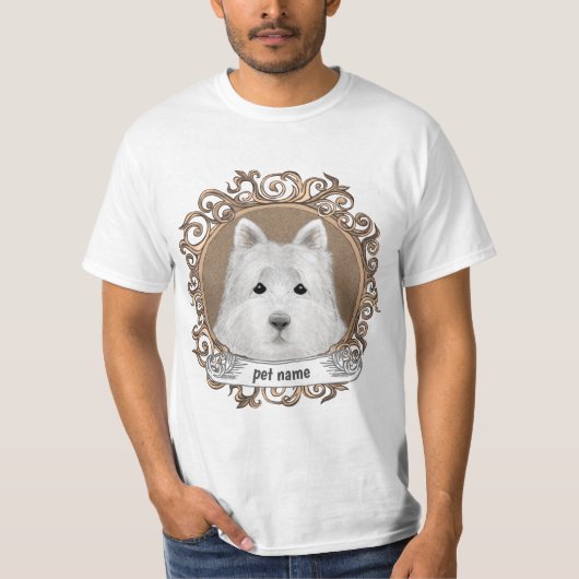 Westie Hond  T-shirt (Voorkant)