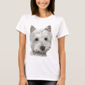 Westie hond t-shirt (Voorkant)
