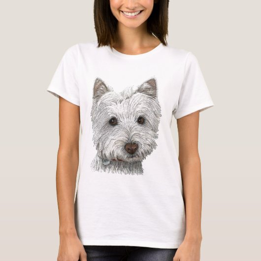 Westie hond t-shirt (Voorkant)