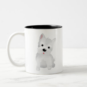 Westie hond tweekleurige koffiemok