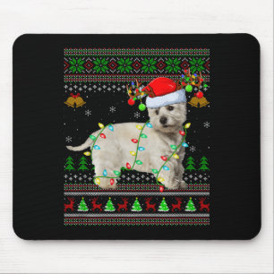 Westie Hond West Highland Terrier Lelijk Kerst Swe Muismat
