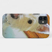 Westie-honden gezicht, naar je kijkend Case-Mate iPhone case (Achterkant (horizontaal))